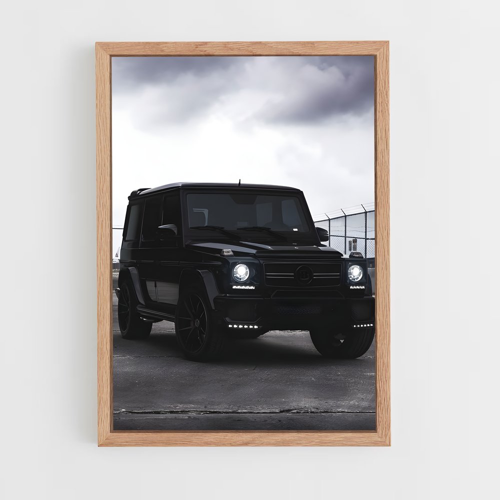 Poster Noir Énergique – affiche Mercedes (vue 4)